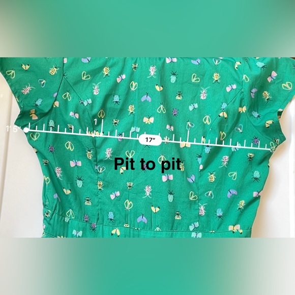 ModCloth Original Take Bug Insect Print Collared Dress | Size M - Picture 8 of 10
